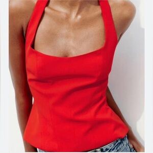 Zara Halter Top🍒 (M)